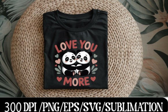 Adorable Panda Duo: A Charming Love Quote Design