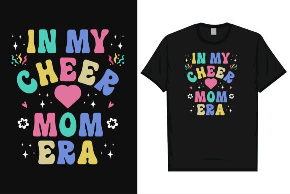 Cheer Mom Trendy Mama Tshirt Design: A Visual Asset for Modern Brands
