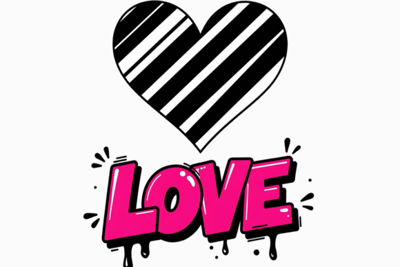 Graffiti Love Heart T-Shirt Design: Elevate Your Creative Projects