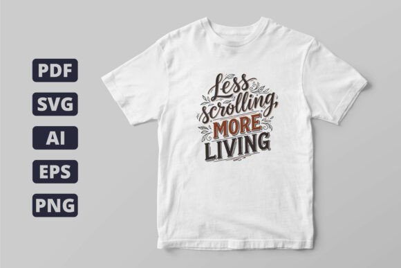 Less Scrolling More Living: A Modern Quote Design for Impact