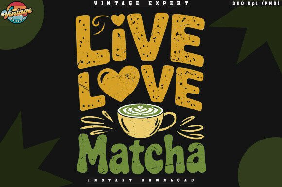 Live Love Matcha: A T-Shirt Design for Modern Branding