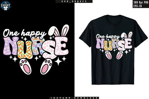 One Happy Nurse Easter T-shirt Design: A Versatile Creative Asset