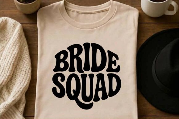Retro Bride Squad SVG PNG: A Unique T-Shirt Design