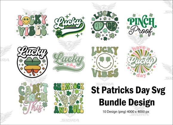 St Patrick's Day Svg Png Retro Design